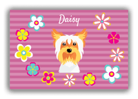 Thumbnail for Personalized Dogs Canvas Wrap & Photo Print XIX - Pink Background - Yorkie - Front View