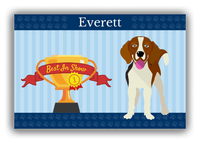 Thumbnail for Personalized Dogs Canvas Wrap & Photo Print XX - Blue Background - Beagle - Front View