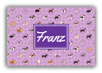 Thumbnail for Personalized Dogs Canvas Wrap & Photo Print XXI - Purple Background - Rectangle Nameplate - Front View