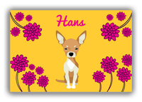 Thumbnail for Personalized Dogs Canvas Wrap & Photo Print XXIII - Yellow Background - Chihuahua - Front View