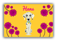 Thumbnail for Personalized Dogs Canvas Wrap & Photo Print XXIII - Yellow Background - Dalmatian - Front View