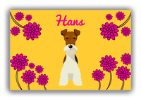 Thumbnail for Personalized Dogs Canvas Wrap & Photo Print XXIII - Yellow Background - Fox Terrier - Front View