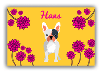 Thumbnail for Personalized Dogs Canvas Wrap & Photo Print XXIII - Yellow Background - French Bulldog - Front View