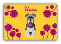 Thumbnail for Personalized Dogs Canvas Wrap & Photo Print XXIII - Yellow Background - Schnauzer - Front View