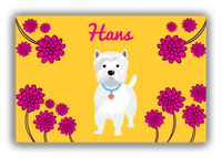 Thumbnail for Personalized Dogs Canvas Wrap & Photo Print XXIII - Yellow Background - Westie - Front View