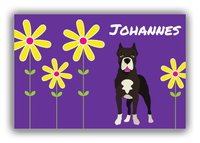 Thumbnail for Personalized Dogs Canvas Wrap & Photo Print XXIV - Purple Background - American Staffordshire Terrier - Front View