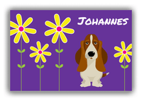 Thumbnail for Personalized Dogs Canvas Wrap & Photo Print XXIV - Purple Background - Basset Hound - Front View