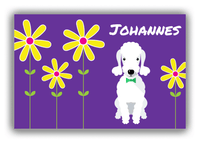 Thumbnail for Personalized Dogs Canvas Wrap & Photo Print XXIV - Purple Background - Bedlington Terrier - Front View
