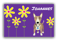 Thumbnail for Personalized Dogs Canvas Wrap & Photo Print XXIV - Purple Background - Bull Terrier - Front View