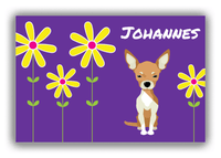 Thumbnail for Personalized Dogs Canvas Wrap & Photo Print XXIV - Purple Background - Chihuahua - Front View