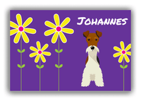 Thumbnail for Personalized Dogs Canvas Wrap & Photo Print XXIV - Purple Background - Fox Terrier - Front View