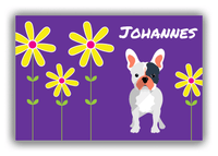 Thumbnail for Personalized Dogs Canvas Wrap & Photo Print XXIV - Purple Background - French Bulldog - Front View