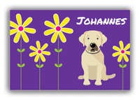 Thumbnail for Personalized Dogs Canvas Wrap & Photo Print XXIV - Purple Background - Labrador Retriever - Front View