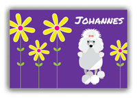 Thumbnail for Personalized Dogs Canvas Wrap & Photo Print XXIV - Purple Background - Poodle - Front View