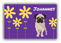 Thumbnail for Personalized Dogs Canvas Wrap & Photo Print XXIV - Purple Background - Pug - Front View