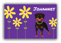 Thumbnail for Personalized Dogs Canvas Wrap & Photo Print XXIV - Purple Background - Rottweiler - Front View