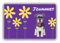 Thumbnail for Personalized Dogs Canvas Wrap & Photo Print XXIV - Purple Background - Schnauzer - Front View
