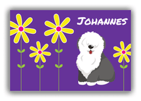 Thumbnail for Personalized Dogs Canvas Wrap & Photo Print XXIV - Purple Background - Sheep Dog - Front View