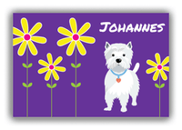 Thumbnail for Personalized Dogs Canvas Wrap & Photo Print XXIV - Purple Background - Westie - Front View
