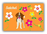 Thumbnail for Personalized Dogs Canvas Wrap & Photo Print XXV - Orange Background - Beagle - Front View