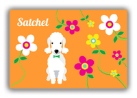 Thumbnail for Personalized Dogs Canvas Wrap & Photo Print XXV - Orange Background - Bedlington Terrier - Front View