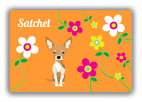 Thumbnail for Personalized Dogs Canvas Wrap & Photo Print XXV - Orange Background - Chihuahua - Front View