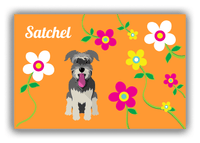 Thumbnail for Personalized Dogs Canvas Wrap & Photo Print XXV - Orange Background - Schnauzer - Front View