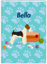 Thumbnail for Personalized Dogs Journal I - Teal Background - Fox Terrier - Front View