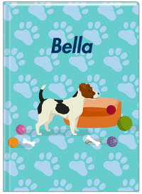 Thumbnail for Personalized Dogs Journal I - Teal Background - Jack Russell Terrier - Front View