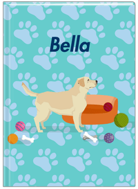 Thumbnail for Personalized Dogs Journal I - Teal Background - Labrador Retriever - Front View