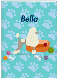 Thumbnail for Personalized Dogs Journal I - Teal Background - Poodle - Front View