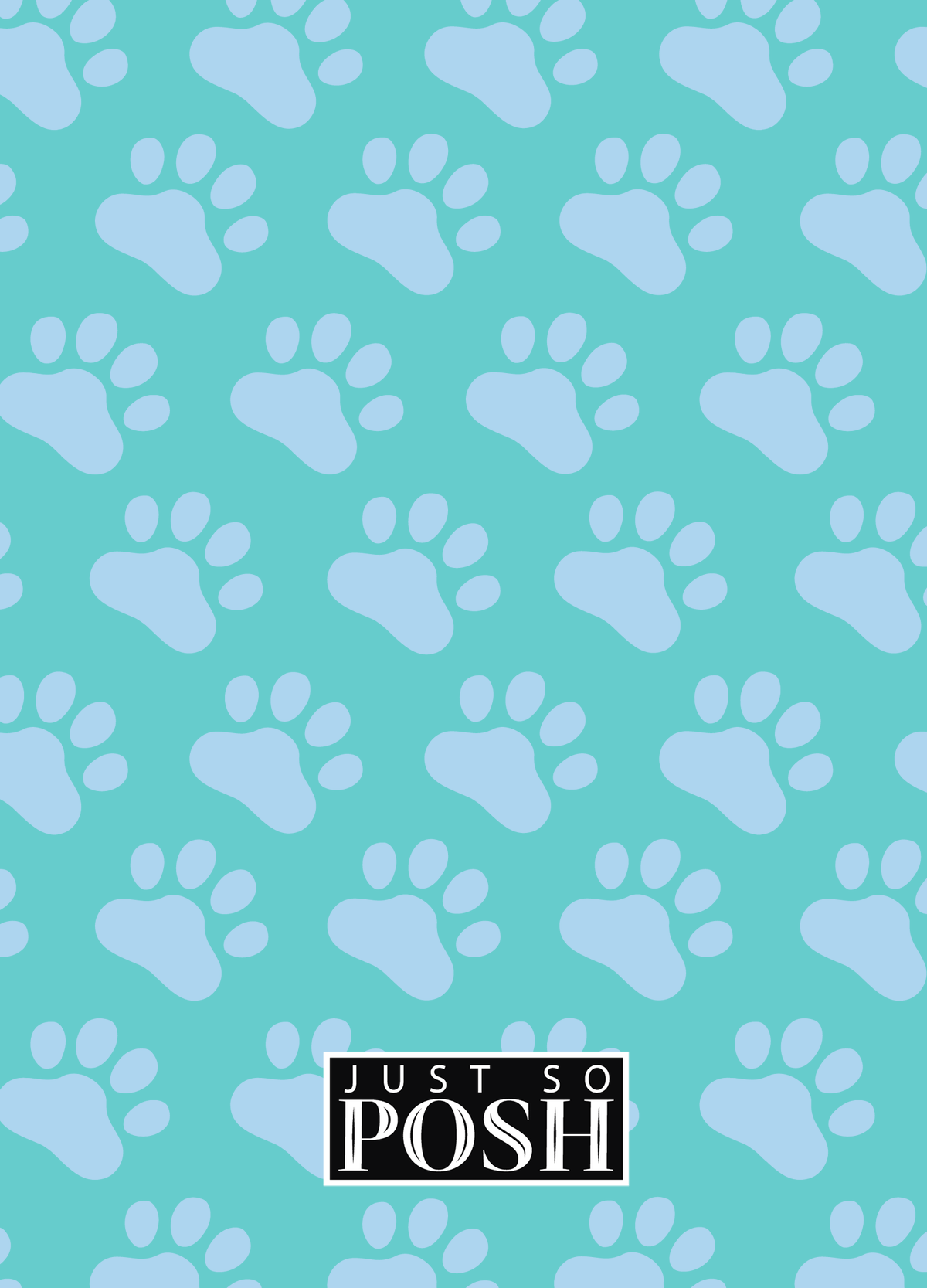 Personalized Dogs Journal I - Teal Background - Pug - Back View