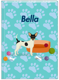 Thumbnail for Personalized Dogs Journal I - Teal Background - Toy Fox Terrier - Front View