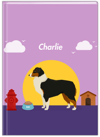 Thumbnail for Personalized Dogs Journal II - Purple Background - Australian Shepherd - Front View