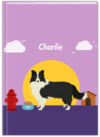 Thumbnail for Personalized Dogs Journal II - Purple Background - Border Collie - Front View