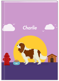 Thumbnail for Personalized Dogs Journal II - Purple Background - Cavalier King Charles Spaniel - Front View