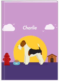 Thumbnail for Personalized Dogs Journal II - Purple Background - Fox Terrier - Front View