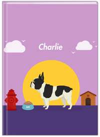 Thumbnail for Personalized Dogs Journal II - Purple Background - French Bulldog - Front View