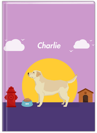 Thumbnail for Personalized Dogs Journal II - Purple Background - Labrador Retriever - Front View
