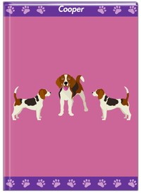 Thumbnail for Personalized Dogs Journal III - Purple Background - Beagle - Front View