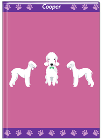 Thumbnail for Personalized Dogs Journal III - Purple Background - Bedlington Terrier - Front View