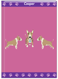 Thumbnail for Personalized Dogs Journal III - Purple Background - Bull Terrier - Front View