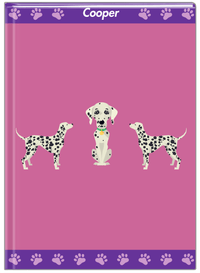 Thumbnail for Personalized Dogs Journal III - Purple Background - Dalmatian - Front View