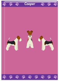 Thumbnail for Personalized Dogs Journal III - Purple Background - Fox Terrier - Front View