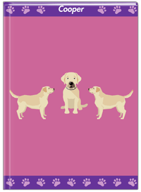 Thumbnail for Personalized Dogs Journal III - Purple Background - Labrador Retriever - Front View