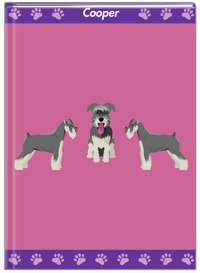 Thumbnail for Personalized Dogs Journal III - Purple Background - Schnauzer - Front View