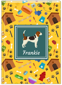 Thumbnail for Personalized Dogs Journal VI - Yellow Background - Beagle - Front View