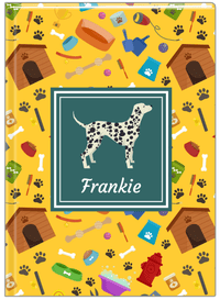 Thumbnail for Personalized Dogs Journal VI - Yellow Background - Dalmatian - Front View