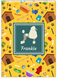Thumbnail for Personalized Dogs Journal VI - Yellow Background - Poodle - Front View