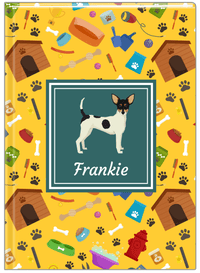 Thumbnail for Personalized Dogs Journal VI - Yellow Background - Toy Fox Terrier - Front View